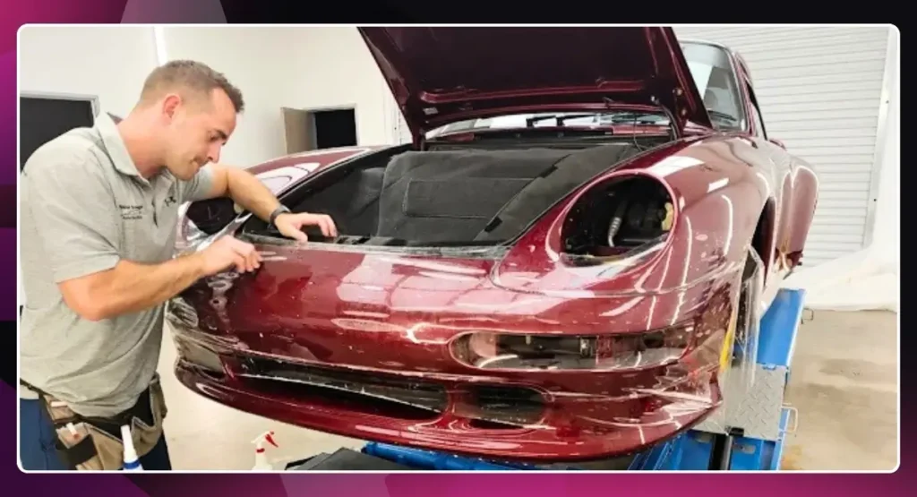 Icon Automotive Employee Doing Auto Body Work in Grapevine, TX | Top PPF Shops in Dallas, TX | Rodeo Werkz